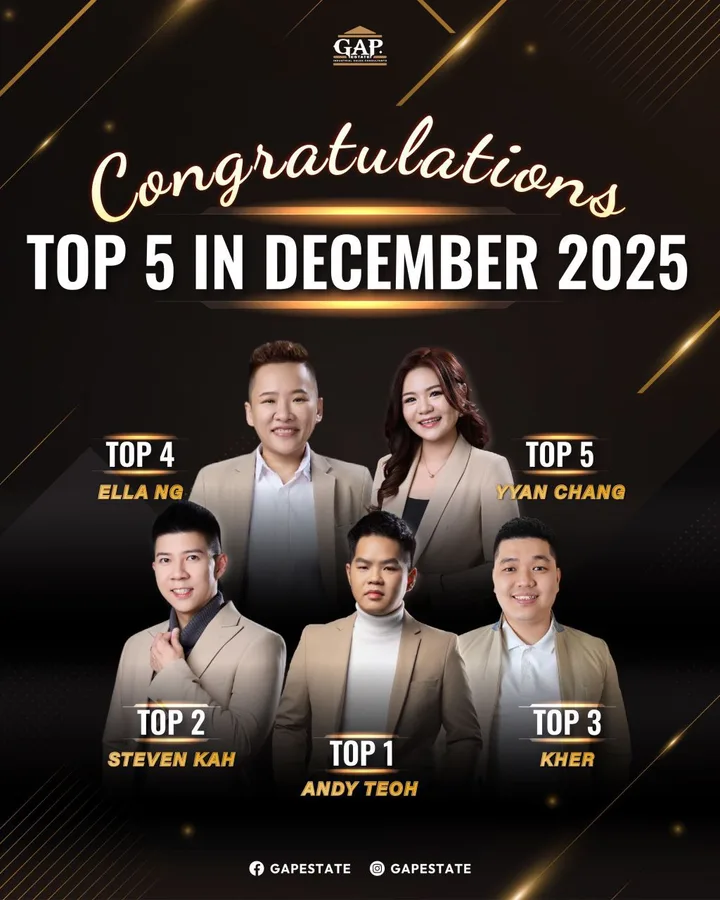 A Top 5 in December 2025 recognition graphic featuring five portraits.